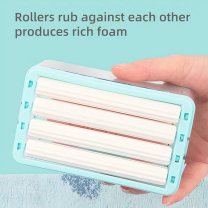 2-in-1 Rolling Soap Box – Portable Laundry Soap Holder & Fast Foaming Cleaner